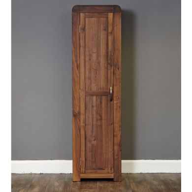 Shiro Tall Wooden Shoe Storage Cabinet In Walnut
