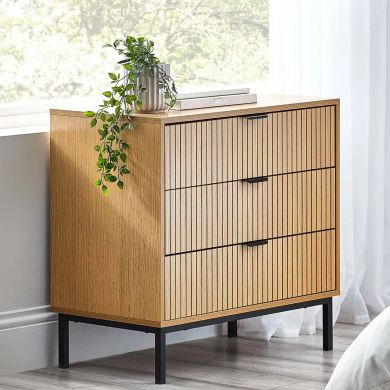 Sia Wooden Chest Of 3 Drawers In Oak