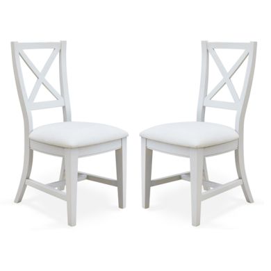 Signature Grey Wooden Dining Chairs In Pair