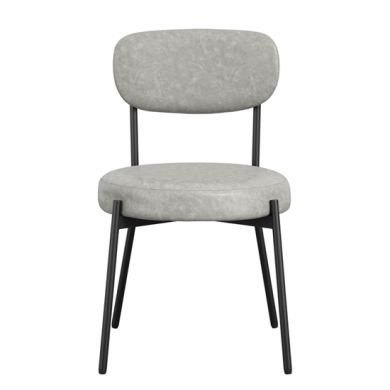 Smith Faux Leather Dining Chair In Graphite