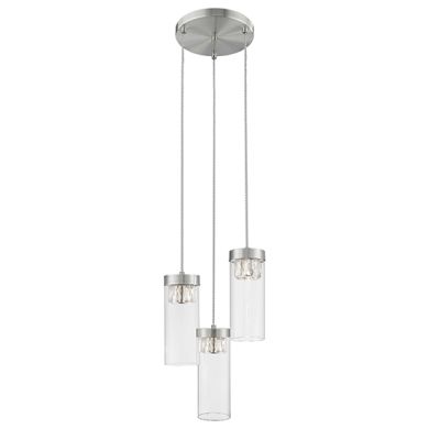 Socorro 3 Bulbs Decorative Ceiling Pendant Light In Satin Nickel