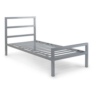 Soto Metal Single Bed In Silver