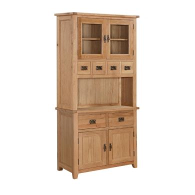 Stirling Large Display Unit In Light Oak With 2 Doors