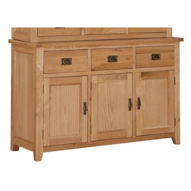 Stirling Large Sideboard In Light Oak With 3 Doors And 3 Drawers