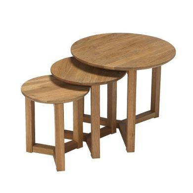 Stow Wooden Nest Of Tables In Oak
