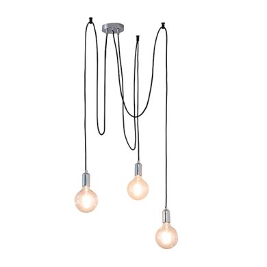 Studio 3 Lights Ceiling Pendant Light In Chrome