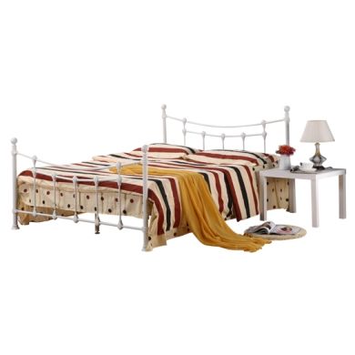 Surrey Metal Single Bed In White
