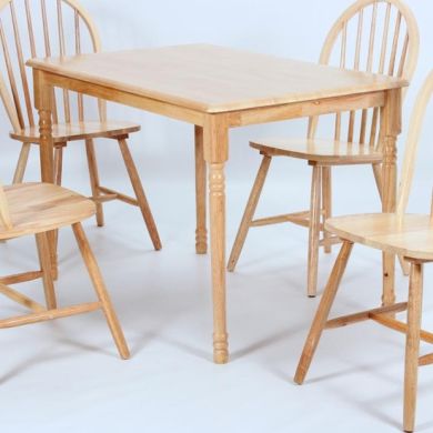 Sutton Wooden Dining Table In Natural