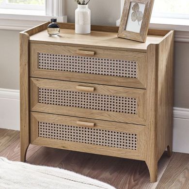 Sydney Wooden Chest Of 3 Drawers In Oak