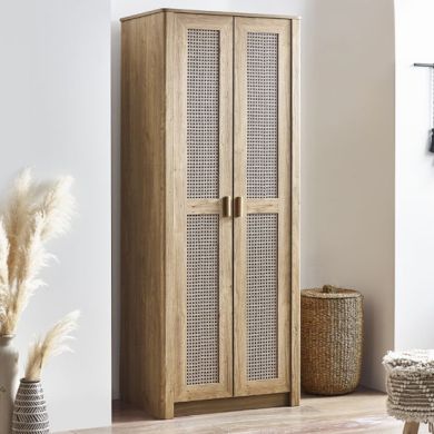 Sydney Wooden Wardrobe With 2 Doors In Oak