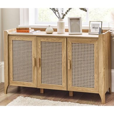 Sydney Wooden Sideboard With 3 Doors In Oak