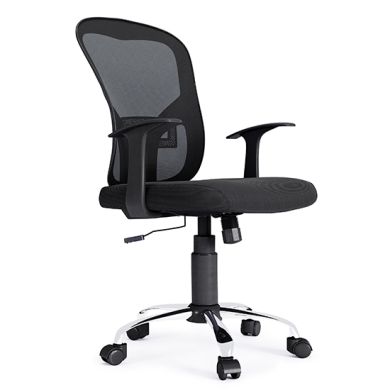 Tampa Mesh Fabric Home And Office Chair In Black