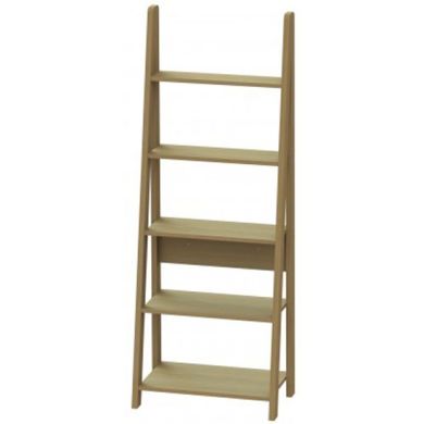 Tiva Wooden Ladder Bookcase In Oak