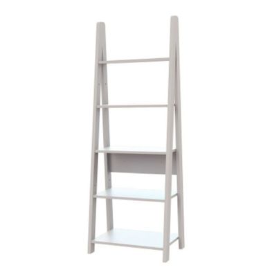 Tiva Wooden Ladder Bookcase In White