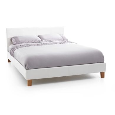 Tivoli Faux Leather Double Bed In White