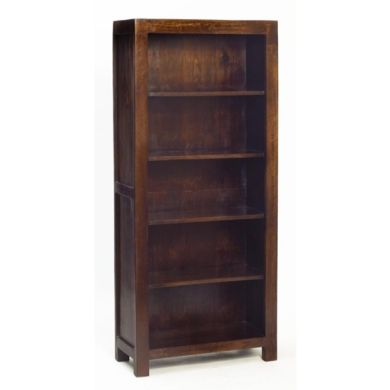 Toko Large Wooden Open Bookcase In Dark Mango