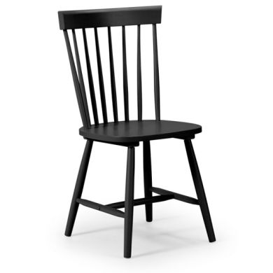 Torino Wooden Dining Chair In Black
