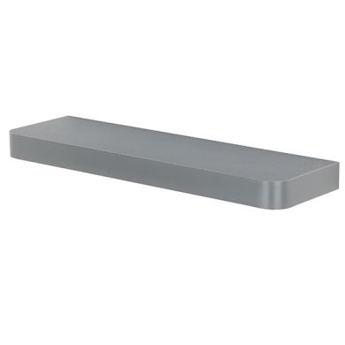 Trent Small Narrow Wooden Floating Wall Shelf In Matt Grey