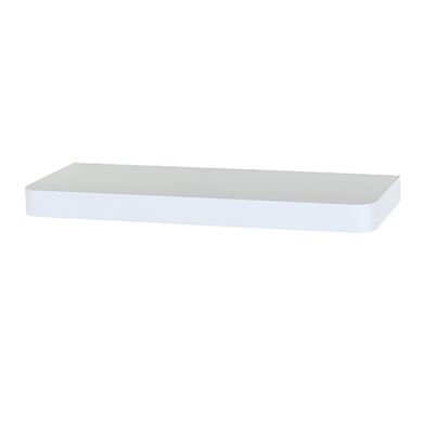 Trent Small Narrow Wooden Floating Wall Shelf In Matt White