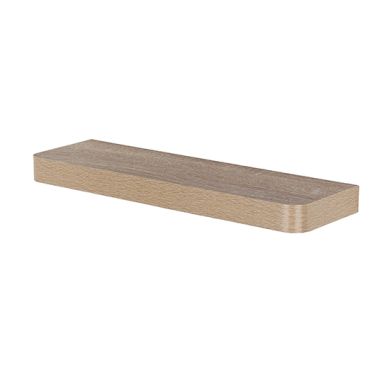 Trent Small Narrow Wooden Floating Wall Shelf In Oak Effect