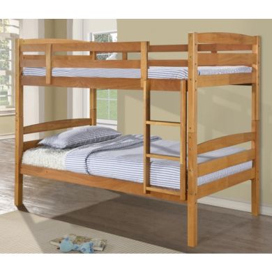 Tripoli Wooden Single Bunk Bed In Antique Pine