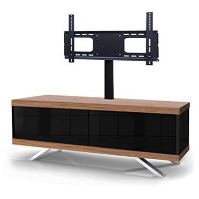 Tucana Ultra Wooden TV Stand In Walnut With 2 Storage Compartments