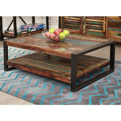 Urban Chic Wooden Rectangular Coffee Table