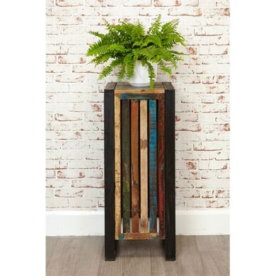 Urban Chic Wooden Tall Lamp Table