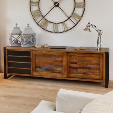 Urban Chic Wooden Ultra Large Sideboard With 2 Doors And 4 Drawers