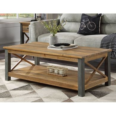 Urban Elegance Wooden Coffee Table In Reclaimed Wood