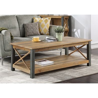 Urban Elegance Wooden Extra Large Coffee Table In Reclaimed Wood