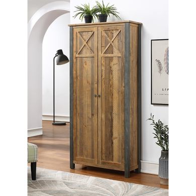Urban Elegance Wooden Storage Cabinet In Reclaimed Wood