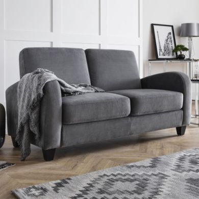 Vivo Chenille Fabric Sofabed In Dusk Grey