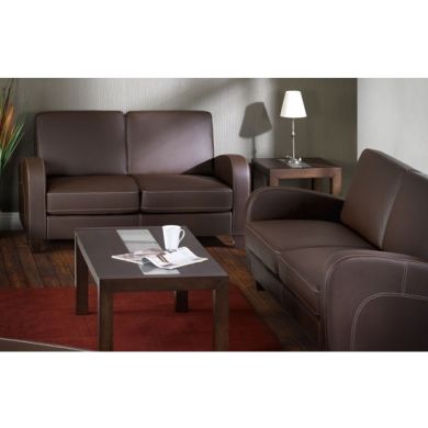 Vivo Faux Leather Sofabed In Chestnut