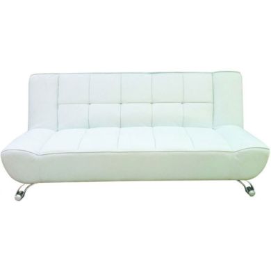 Vogue Faux Leather Sofa Bed In White
