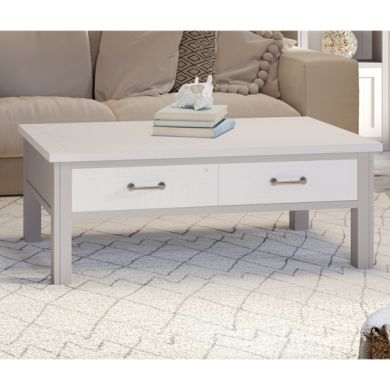 GreyStone Wooden Coffee Table With 4 Drawers In Grey