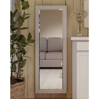 GreyStone Extra Long Wall Mirror In Grey Wooden Frame