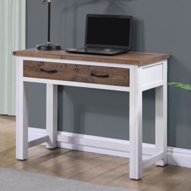 Splash Wooden Hidden Laptop Desk In Oak And White