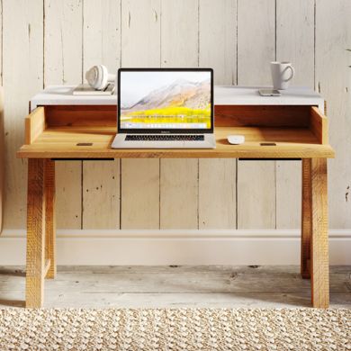 Trinity Wooden Home And Office Laptop Desk In White And Oak