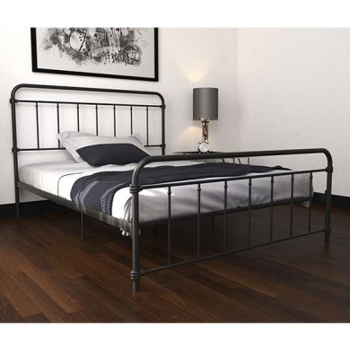 Wallace Metal King Size Bed In Black