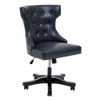 Walson Leather Effect Home And Office Chair In Black