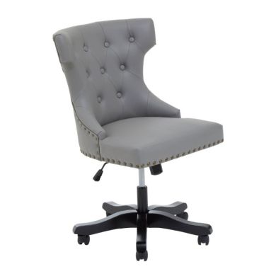 Walson Leather Effect Home And Office Chair In Grey