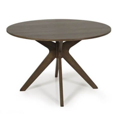 Waltham 120cm Round Wooden Dining Table In Walnut