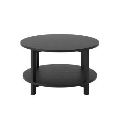 Westbrook Wooden Coffee Table Round In Black