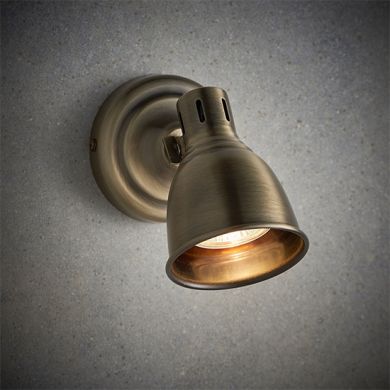 Westbury Single Wall Spotlight In Antique Brass