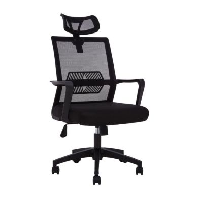 Westland Fabric Rolling Home And Office Chair In Black