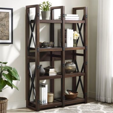 Wildwood Wooden Bookcase In Espresso