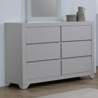Wilmot Wooden Chest Of 6 Drawers In Grey