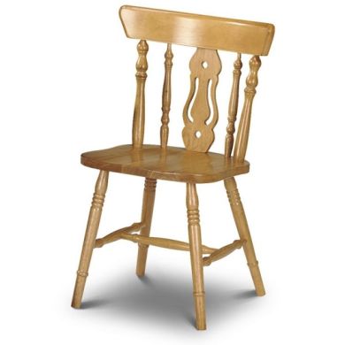 Yorkshire Fiddleback Wooden Dining Chair In Honey Oak