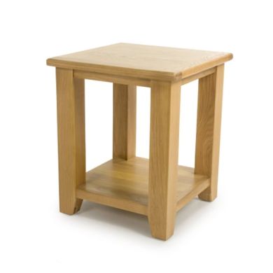 Madrid Wooden End Table In Oak